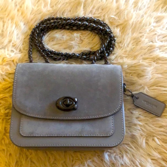 Coach Bags Coach 6x4 Womens Gray Purse With Chain Strap Poshmark